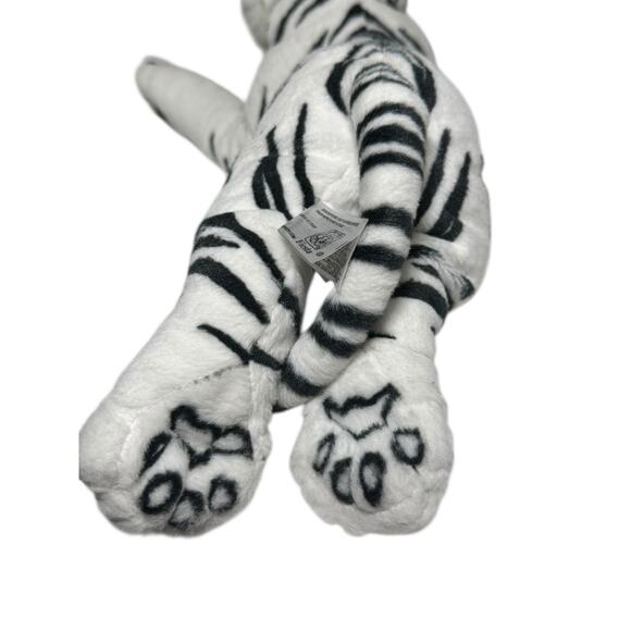 Fiesta Laying White Tiger Stuffed Animal Plush 18.5" Realistic Bengal Blue Eyes - Picture 7 of 10